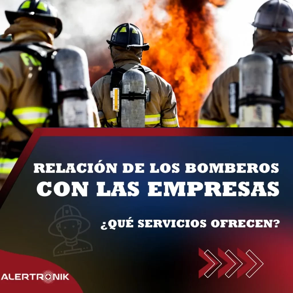 Relación de los bomberos con las empresas 𝐒𝐨𝐧 𝐦𝐮𝐜𝐡𝐨𝐬 𝐥𝐨𝐬 𝐬𝐞𝐫𝐯𝐢𝐜𝐢𝐨𝐬 𝐪𝐮𝐞 𝐥𝐨𝐬 𝐝𝐢𝐟𝐞𝐫𝐞𝐧𝐭𝐞𝐬 𝐜𝐮𝐞𝐫𝐩𝐨𝐬 𝐝𝐞 𝐛𝐨𝐦𝐛𝐞𝐫𝐨𝐬 𝐩𝐮𝐞𝐝𝐞𝐧 𝐨𝐟𝐫𝐞𝐜𝐞𝐫 𝐚 𝐭𝐮 𝐞𝐦𝐩𝐫𝐞𝐬𝐚, 𝐢𝐧𝐝𝐮𝐬𝐭𝐫𝐢𝐚 𝐮 𝐨𝐫𝐠𝐚𝐧𝐢𝐳𝐚𝐜𝐢𝐨́𝐧 en diferentes campos, tales como en atención de emergencias, inspecciones, formación y comerciales. Por eso queremos enseñarte algunos ejemplos de aquellos servicios para los cuales gran parte de los cuerpos de bomberos están perfectamente entrenados y capacitados para brindar a tu empresa.