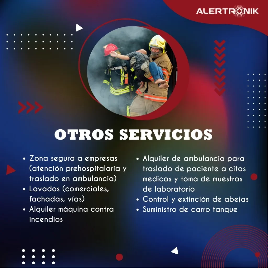 Relación de los bomberos con las empresas
𝐒𝐨𝐧 𝐦𝐮𝐜𝐡𝐨𝐬 𝐥𝐨𝐬 𝐬𝐞𝐫𝐯𝐢𝐜𝐢𝐨𝐬 𝐪𝐮𝐞 𝐥𝐨𝐬 𝐝𝐢𝐟𝐞𝐫𝐞𝐧𝐭𝐞𝐬 𝐜𝐮𝐞𝐫𝐩𝐨𝐬 𝐝𝐞 𝐛𝐨𝐦𝐛𝐞𝐫𝐨𝐬 𝐩𝐮𝐞𝐝𝐞𝐧 𝐨𝐟𝐫𝐞𝐜𝐞𝐫 𝐚 𝐭𝐮 𝐞𝐦𝐩𝐫𝐞𝐬𝐚, 𝐢𝐧𝐝𝐮𝐬𝐭𝐫𝐢𝐚 𝐮 𝐨𝐫𝐠𝐚𝐧𝐢𝐳𝐚𝐜𝐢𝐨́𝐧 en diferentes campos, tales como en atención de emergencias, inspecciones, formación y comerciales. 
Por eso queremos enseñarte algunos ejemplos de aquellos servicios para los cuales gran parte de los cuerpos de bomberos están perfectamente entrenados y capacitados para brindar a tu empresa.